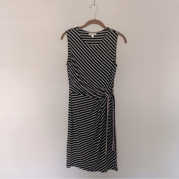 nine britton Dresses & Skirts - Nine britton Striped Sleeveless Dress Black & Cream NWOT